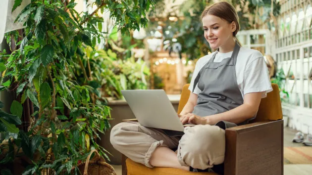 Person using a laptop